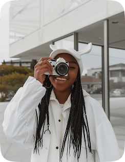 Photographer with camera